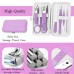 Aceoce Manicure Set Women's Nail Clipper Set Nail Kit with Travel Case - Purple, Stainless Steel, Compact, Curved Edge, Perfect for Travel & Everyday Use